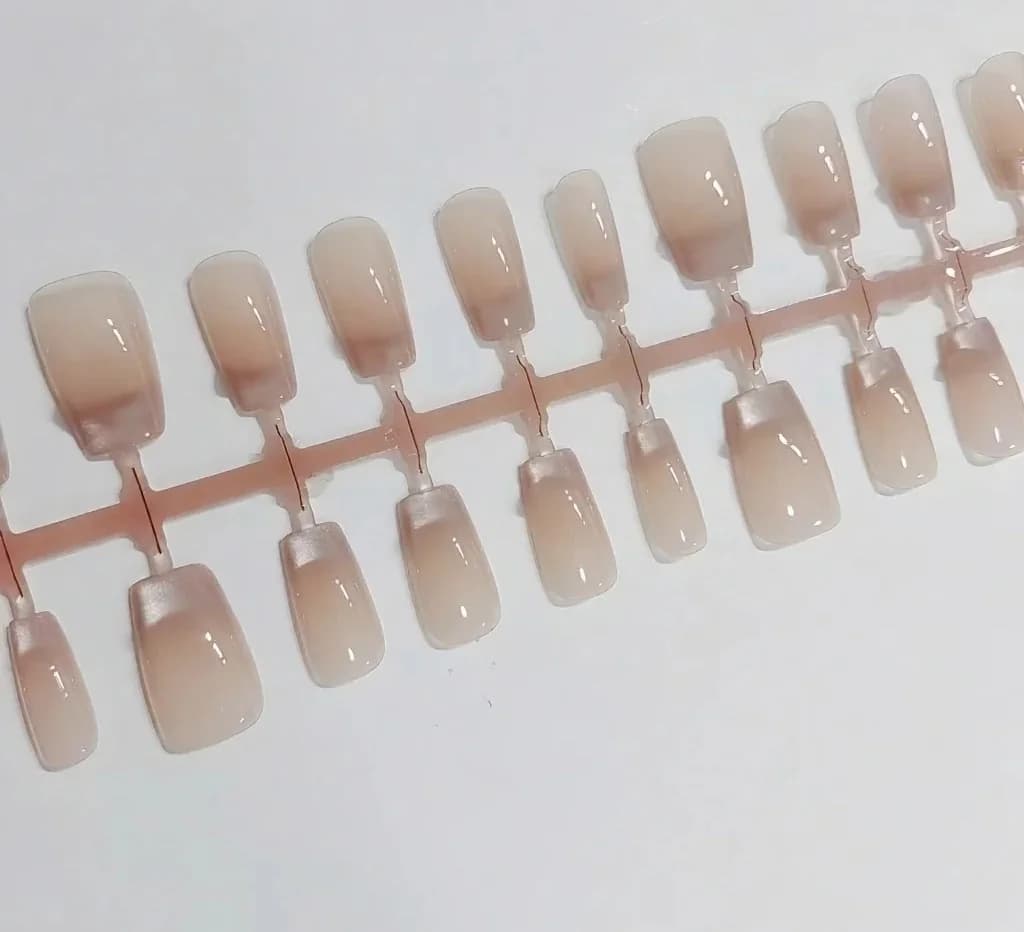 Fransk Spids Kunstige Negle med Sommerfugl-Rhinsten og Cat Eye